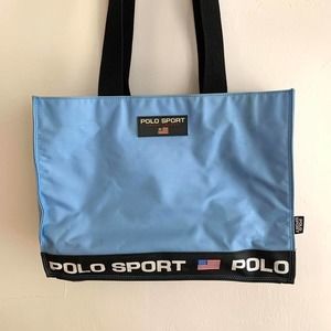 Vintage Ice Blue Polo Sport Tote Bag